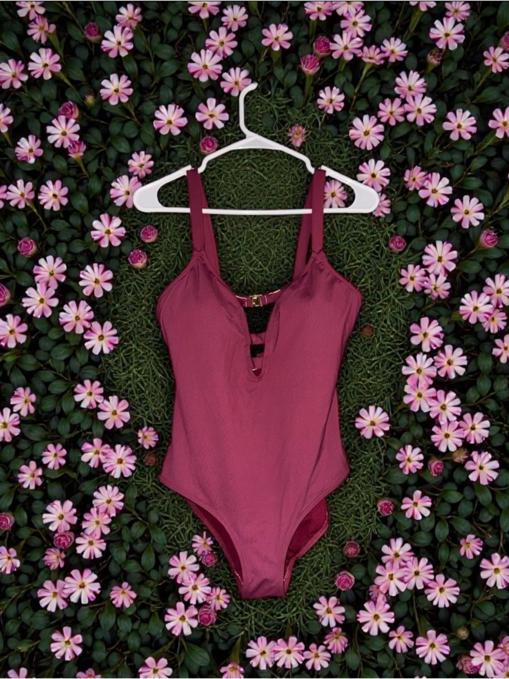 Nip Tuck by Bond-eye Burgundy One Piece Swimsuit US 4